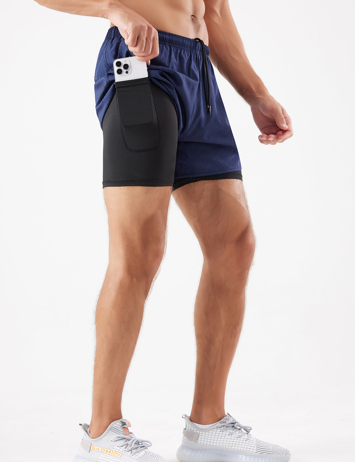Orin Men’s 2-in-1 Running Shorts with Compression Liner, Quick Dry Gym Workout Shorts with Phone Pocket
