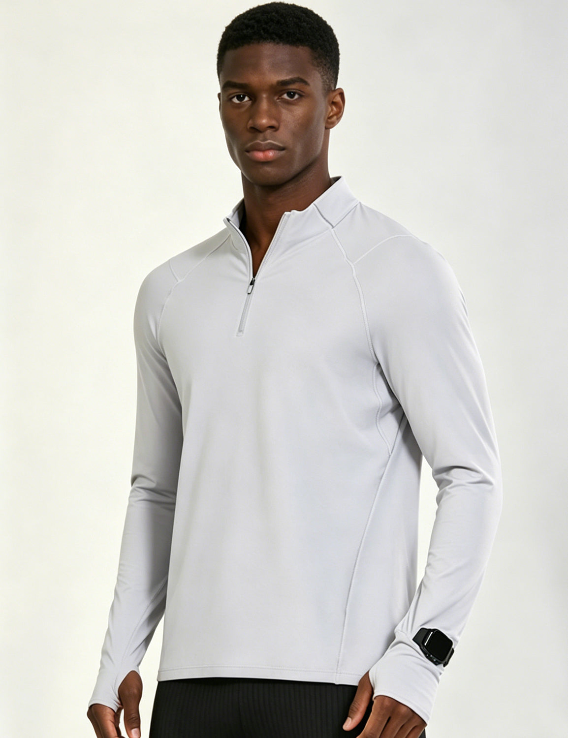 Orin Men's Half-Zip Stand Collar Long Sleeve Fitness Training Top