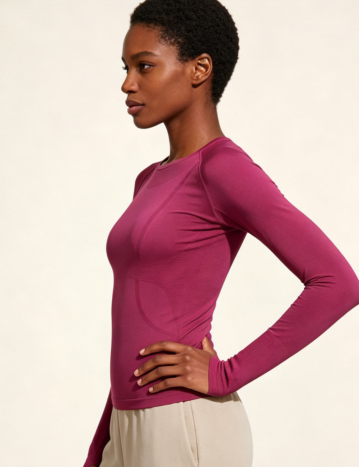 Orin Women's Seamless Long Sleeve Top for Running & Yoga, Soft & Breathable