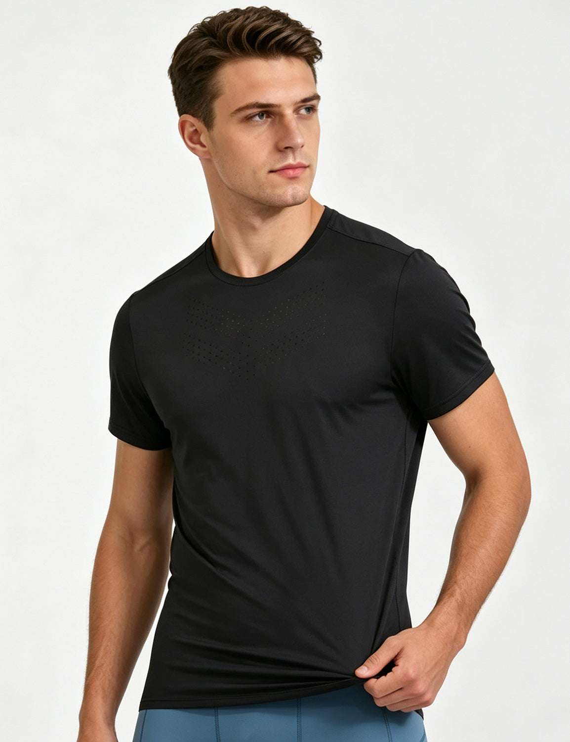 Orin Men's Perforated Breathable Sports Short Sleeve T-Shirt