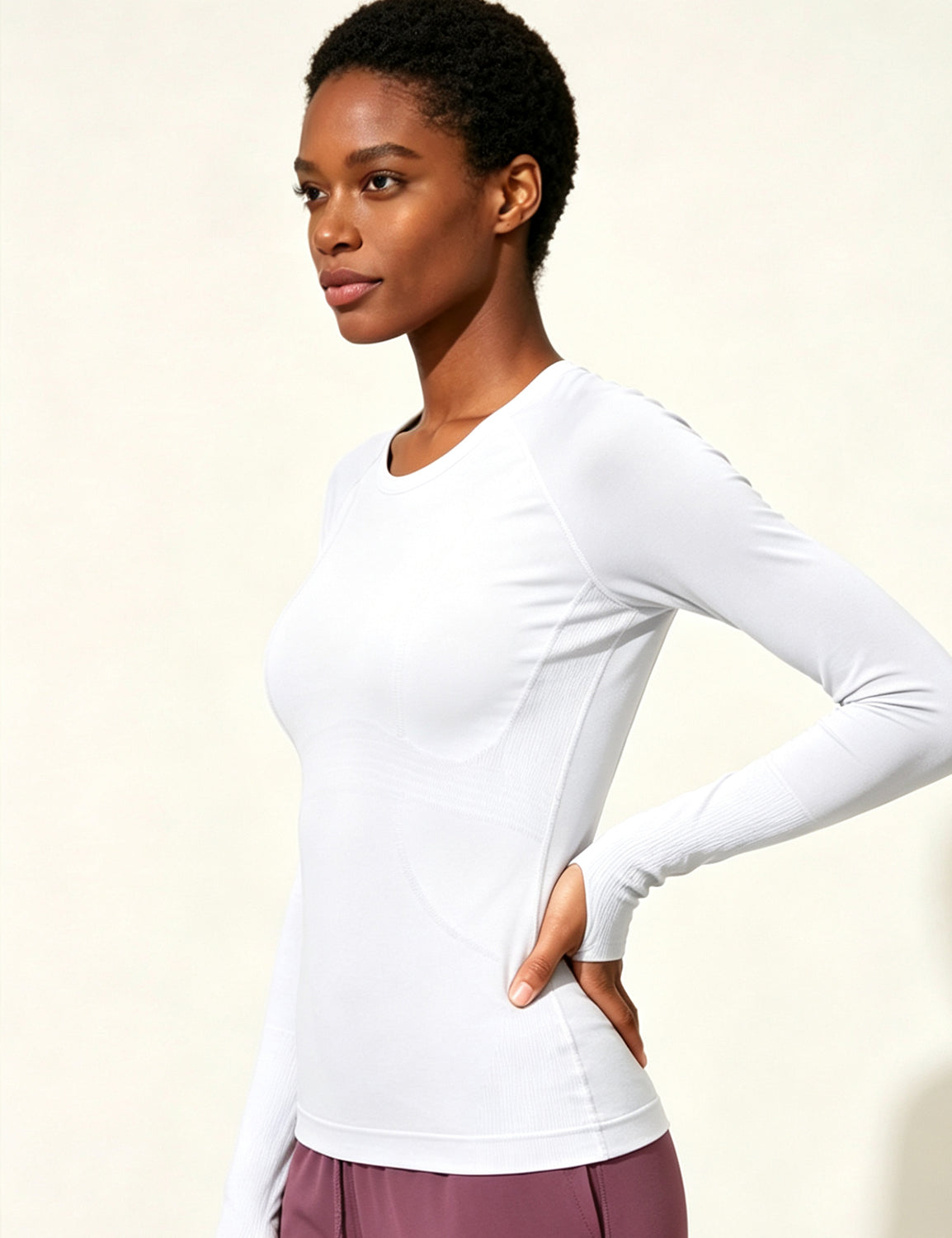 Orin Women's Seamless Long Sleeve Top for Running & Yoga, Soft & Breathable