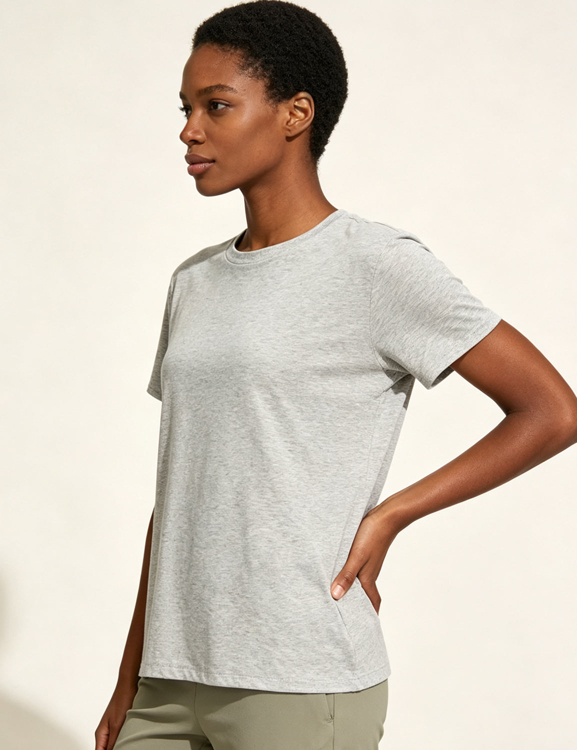 Orin Women's Crew Neck Loose Casual Sports Short Sleeve