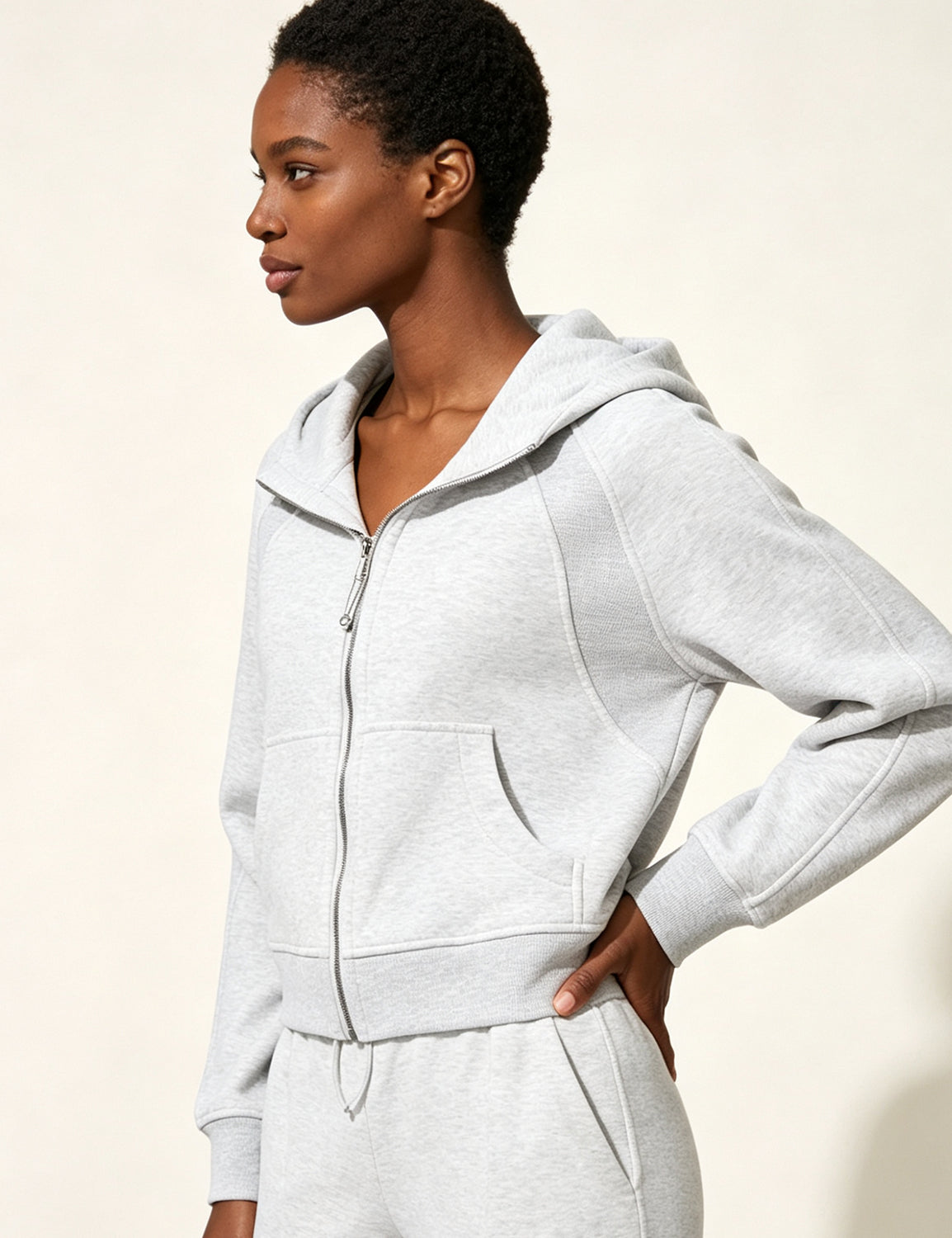 Orin Women Cropped Full Zip Athletic Hoodie