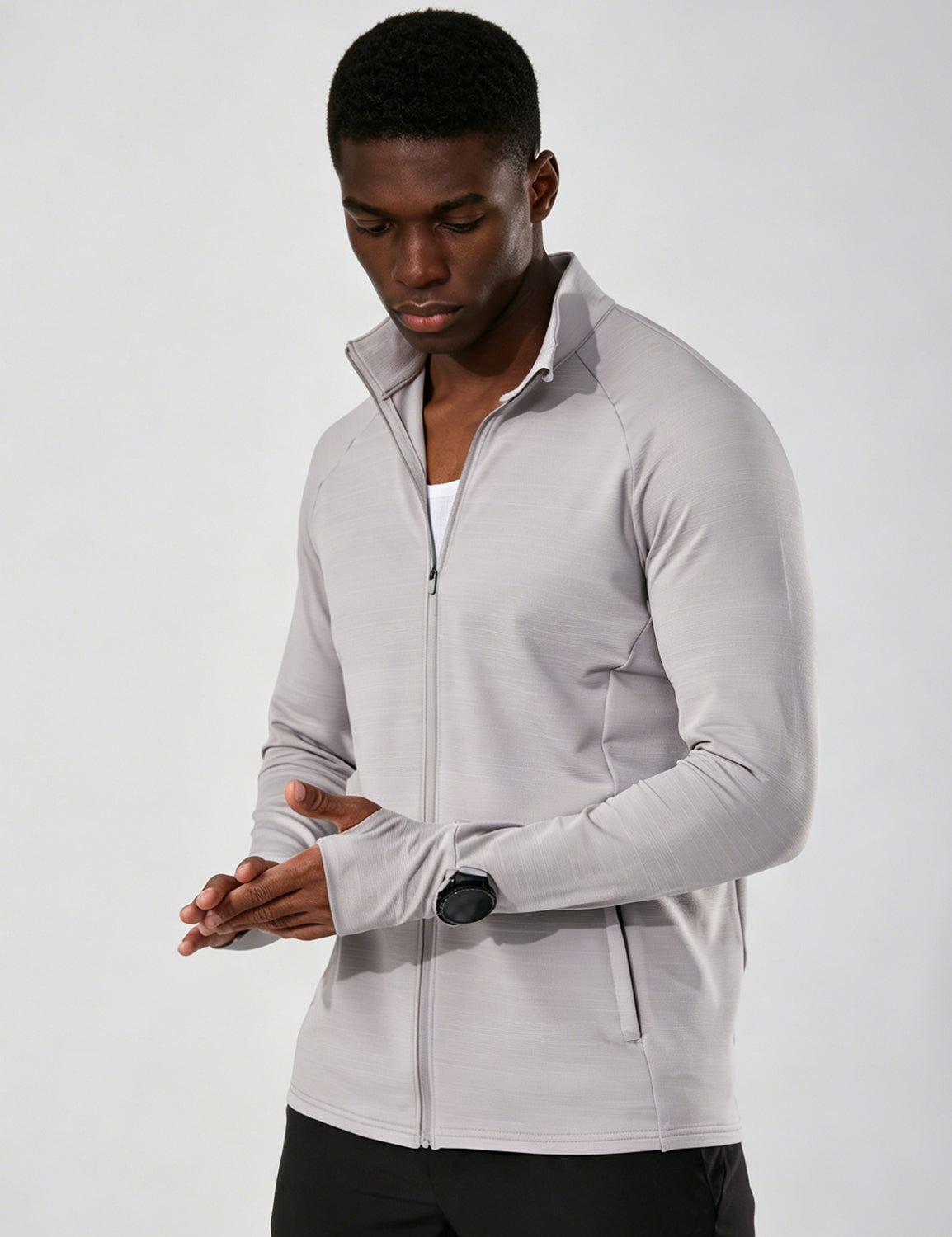 Orin Men's Zip-Up Stand Collar Sports Long Sleeve Jacket