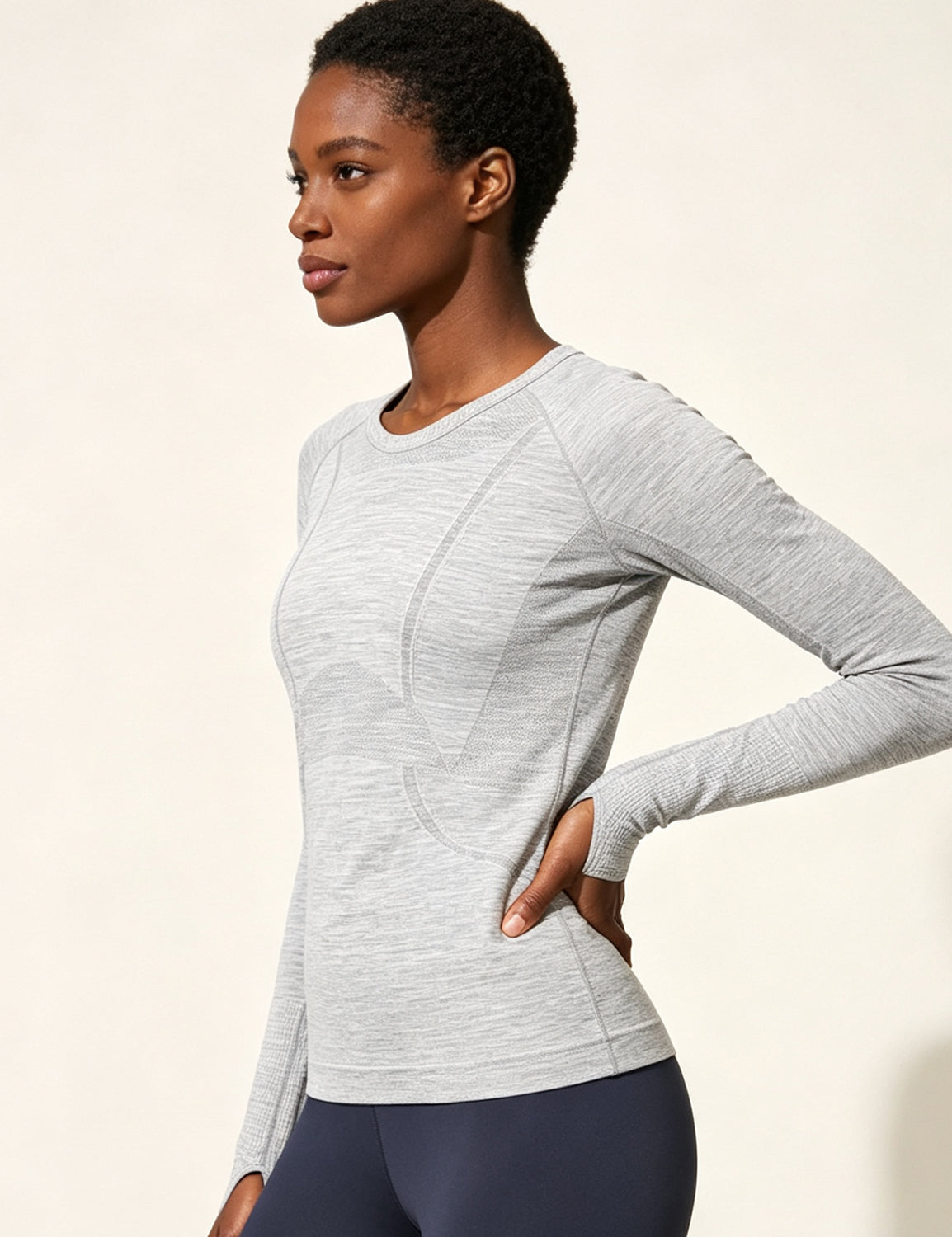 Orin Women's Seamless Long Sleeve Top for Running & Yoga, Soft & Breathable