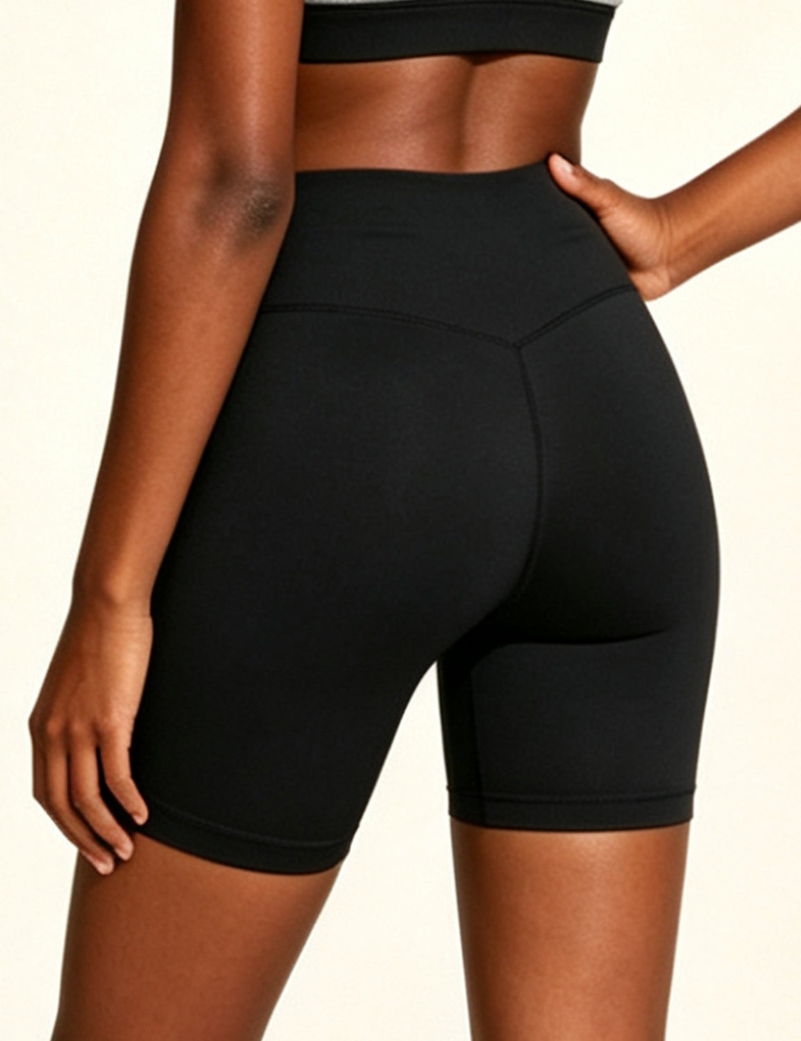 Orin Women’s High Waisted Workout Shorts V Cross Waist Biker Shorts Soft Stretch Yoga Shorts