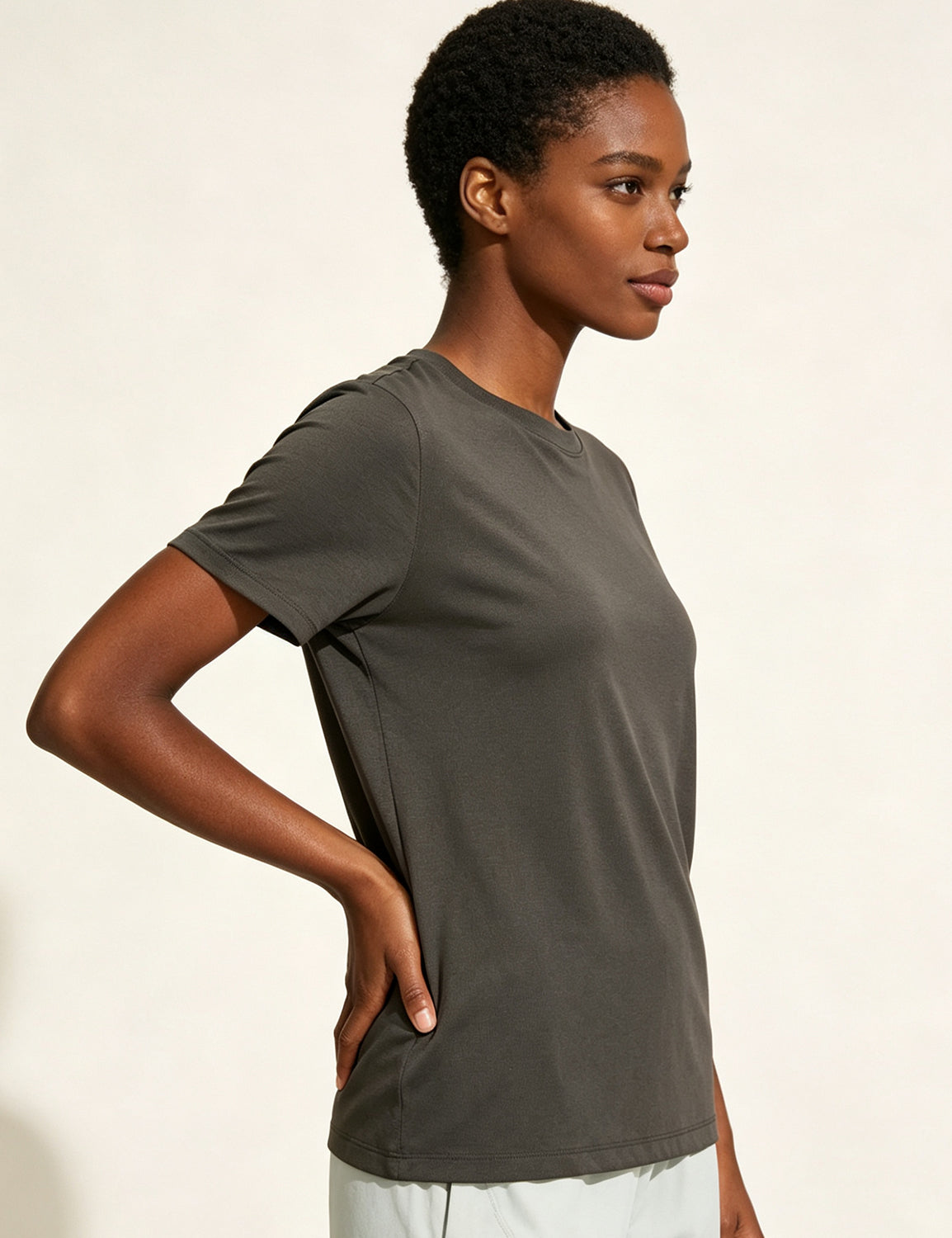 Orin Women's Crew Neck Loose Casual Sports Short Sleeve
