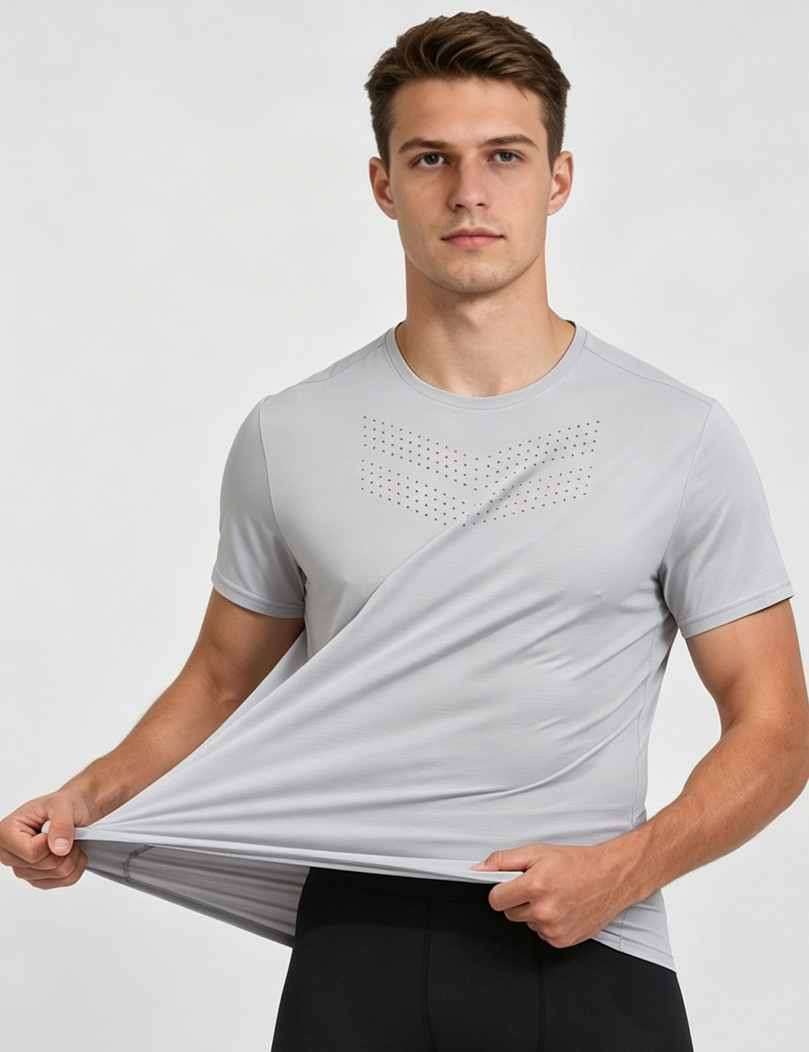 Orin Men's Perforated Breathable Sports Short Sleeve T-Shirt