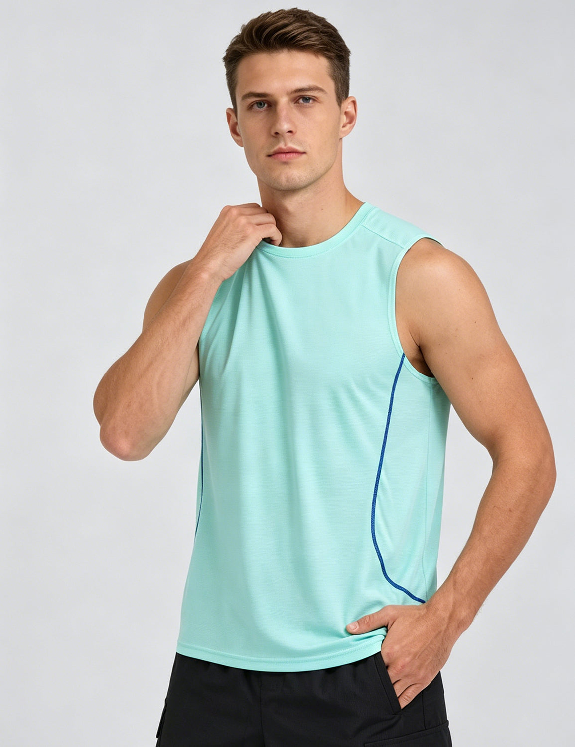 Orin Men's Wide Shoulder Breathable Sports Tank Top