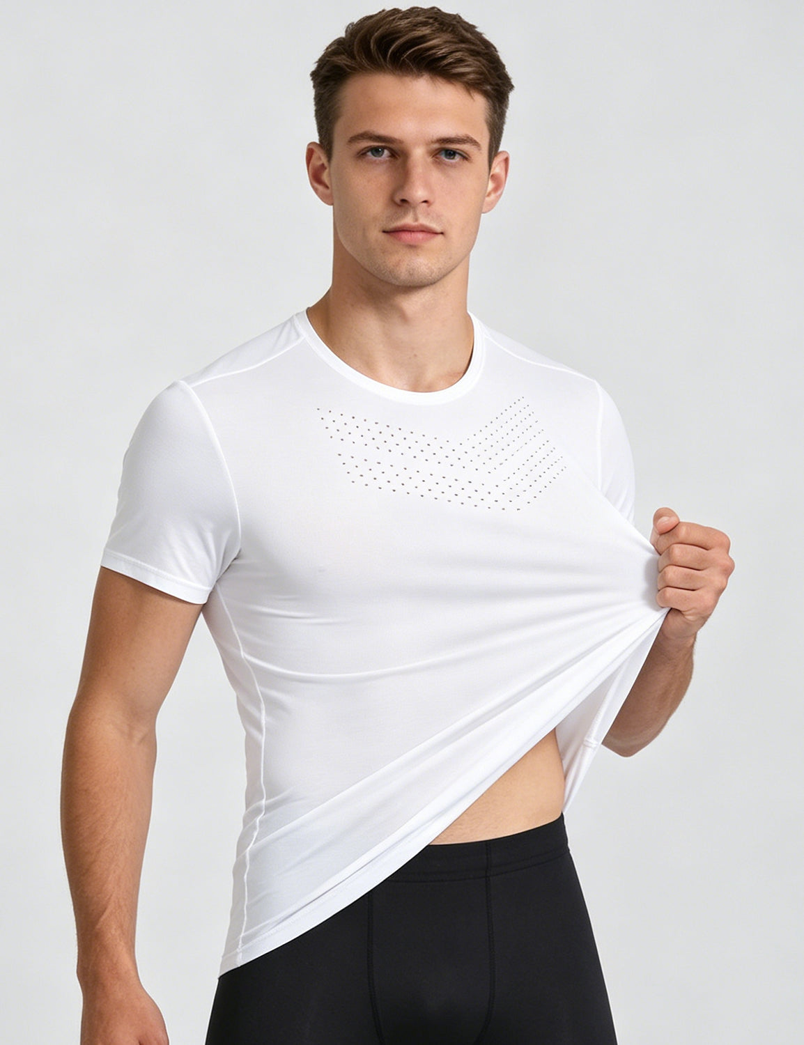 Orin Men's Perforated Breathable Sports Short Sleeve T-Shirt