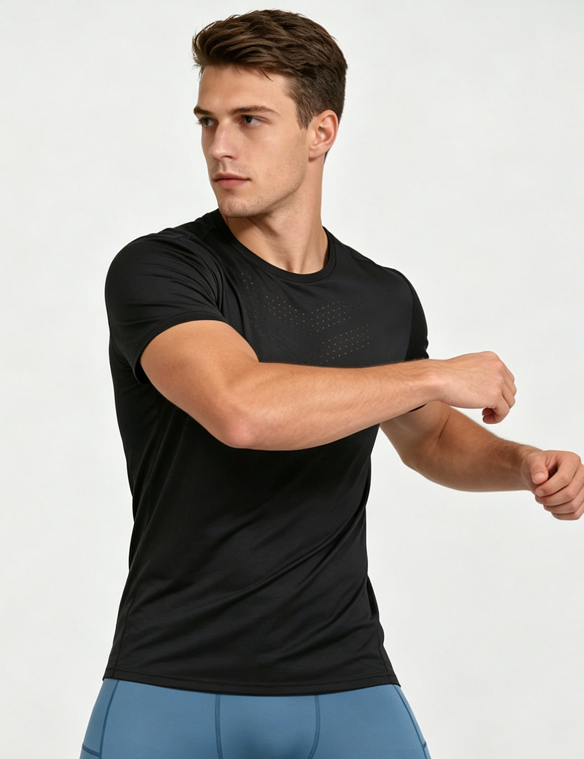 Orin Men's Perforated Breathable Sports Short Sleeve T-Shirt