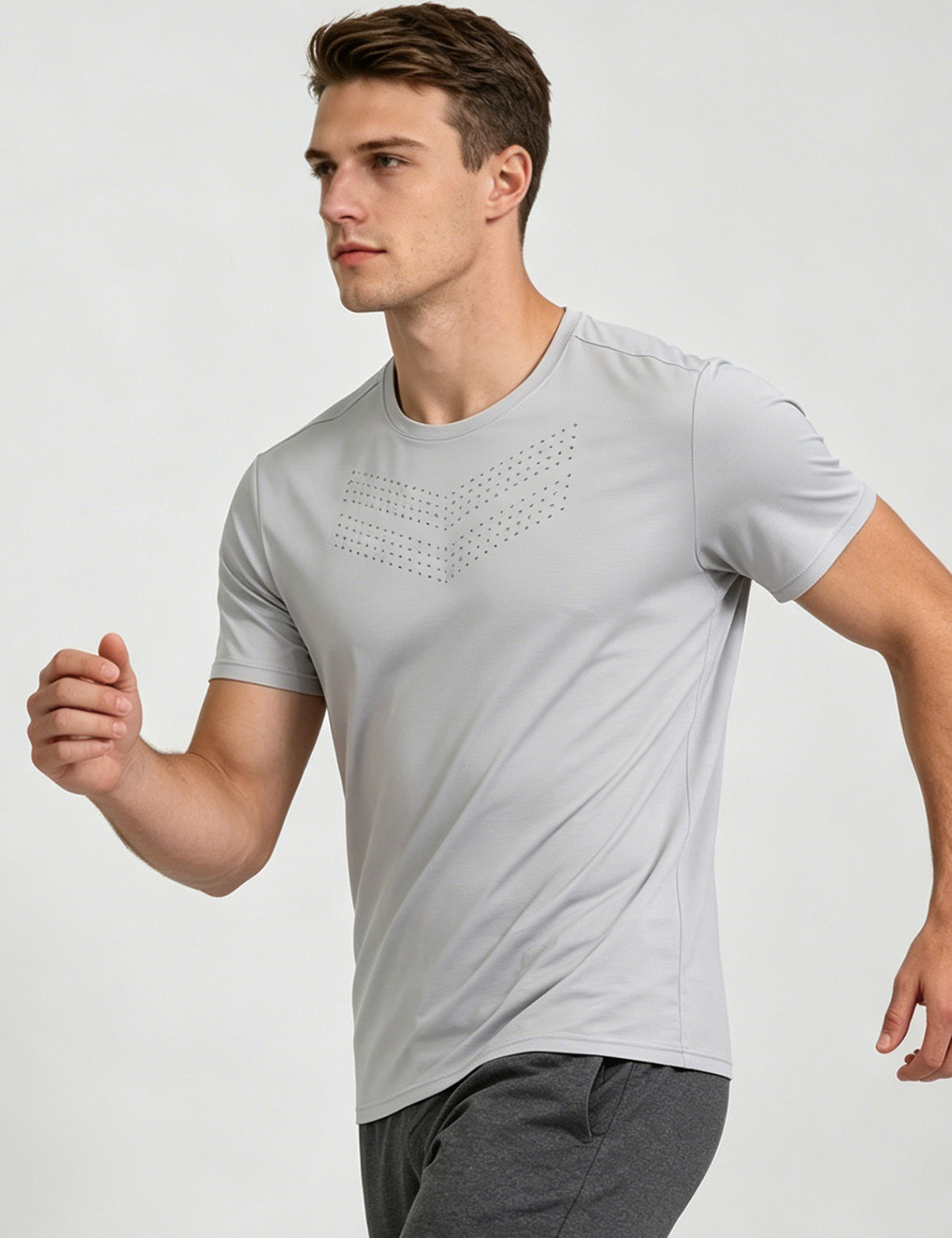 Orin Men's Perforated Breathable Sports Short Sleeve T-Shirt